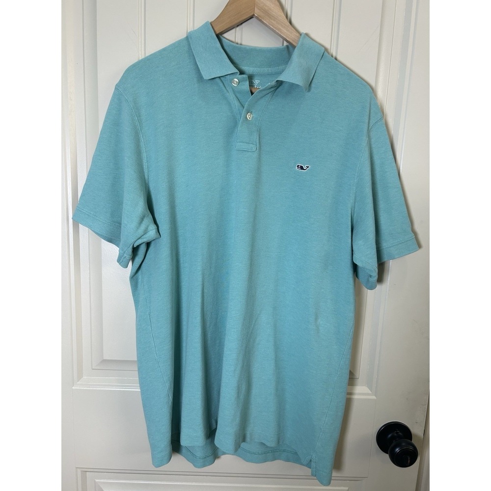 Vineyard Vines Men's Polo Shirt Sz M Classic Fit Teal Golf Preppy Summer Casual